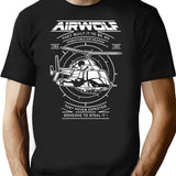 Airwolf T-Shirt - Retro Graphic Tee for Men & Women - Black