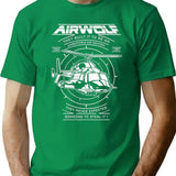 Airwolf T-Shirt - Retro Graphic Tee for Men & Women - Green
