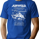 Airwolf T-Shirt - Retro Graphic Tee for Men & Women - Blue
