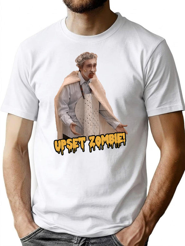 Alan Partridge - Upset Zombie Funny T-Shirt - White