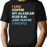 Alaskan Klee Kai Dog Owner Coffee Lovers Vintage Retro T-Shirt - Black