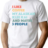 Alaskan Klee Kai Dog Owner Coffee Lovers Vintage Retro T-Shirt - White
