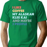 Alaskan Klee Kai Dog Owner Coffee Lovers Vintage Retro T-Shirt - Green