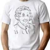 Albert Einstein Quote T-Shirt - Retro Graphic Tee for Men & Women - White