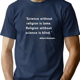 Albert Einstein Quote T-Shirt - Retro Graphic Tee for Men & Women - Navy