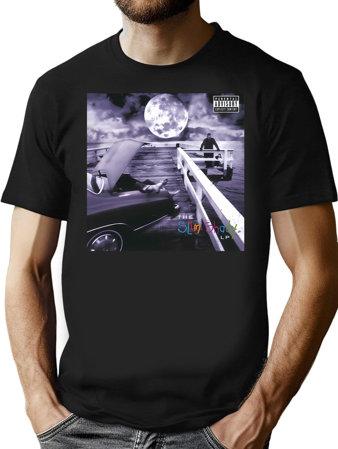 Album Cover T-Shirt - Retro Graphic Tee for Men & Women - Black