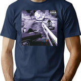 Album Cover T-Shirt - Retro Graphic Tee for Men & Women - Navy