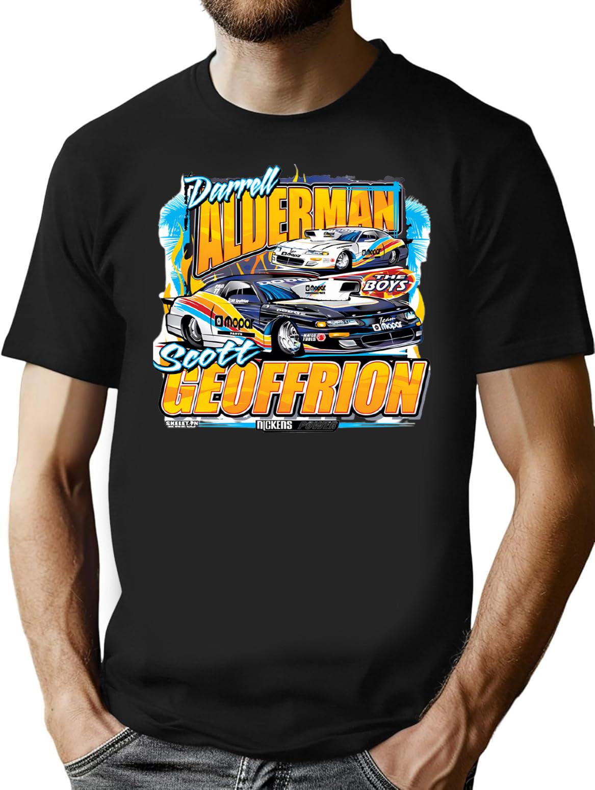 Alderman And Geoffrion. T-Shirt - Retro Graphic Tee for Men & Women - Black
