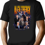 Alex Trebek T-Shirt - Retro Graphic Tee for Men & Women - Black
