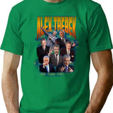 Alex Trebek T-Shirt - Retro Graphic Tee for Men & Women - Green