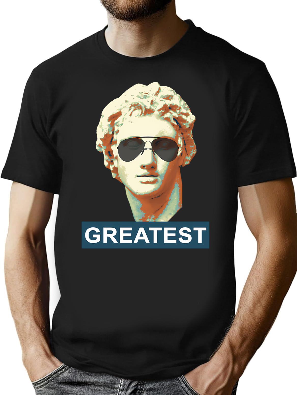Alexander The Great(est) Ancient Icon Modern Attitude T-Shirt - Black