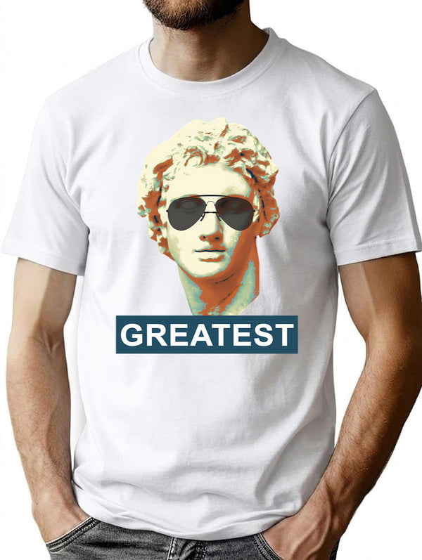 Alexander The Great(est) Ancient Icon Modern Attitude T-Shirt - White