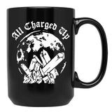 All Charged Up Black Coffee Mug, Gift Coffee Mug - Black