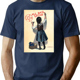 All Hail Satan T-Shirt - Retro Graphic Tee for Men & Women - Navy