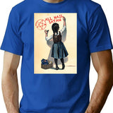 All Hail Satan T-Shirt - Retro Graphic Tee for Men & Women - Blue