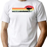 Allegedly Ostrich (1) T-Shirt - Retro Graphic Tee for Men & Women - White