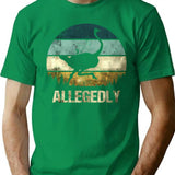Allegedly Ostrich T-Shirt - Retro Graphic Tee for Men & Women - Green
