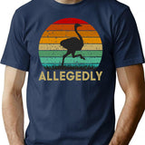 Allegedly T-Shirt - Retro Graphic Tee for Men & Women - Navy