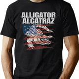 Alligator Alcatraz. 2 Black T-Shirt