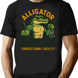 Alligator Alcatraz Correctional Facility Prison Guard Mascot T-Shirt - Black