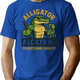 Alligator Alcatraz Correctional Facility Prison Guard Mascot T-Shirt - Blue