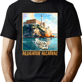 Alligator Alcatraz (25) Black T-Shirt