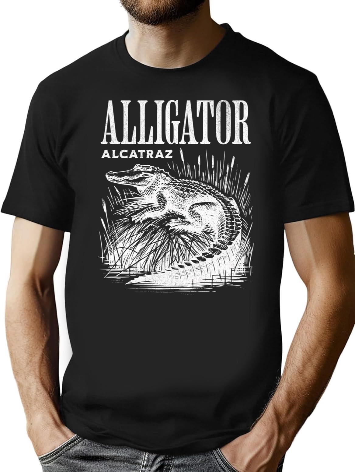 Alligator Alcatraz (44) Black T-Shirt - Black