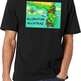 Alligator Alcatraz (6) Black T-Shirt