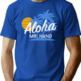 Aloha Mr. Hand T-Shirt - Retro Graphic Tee for Men & Women - Blue