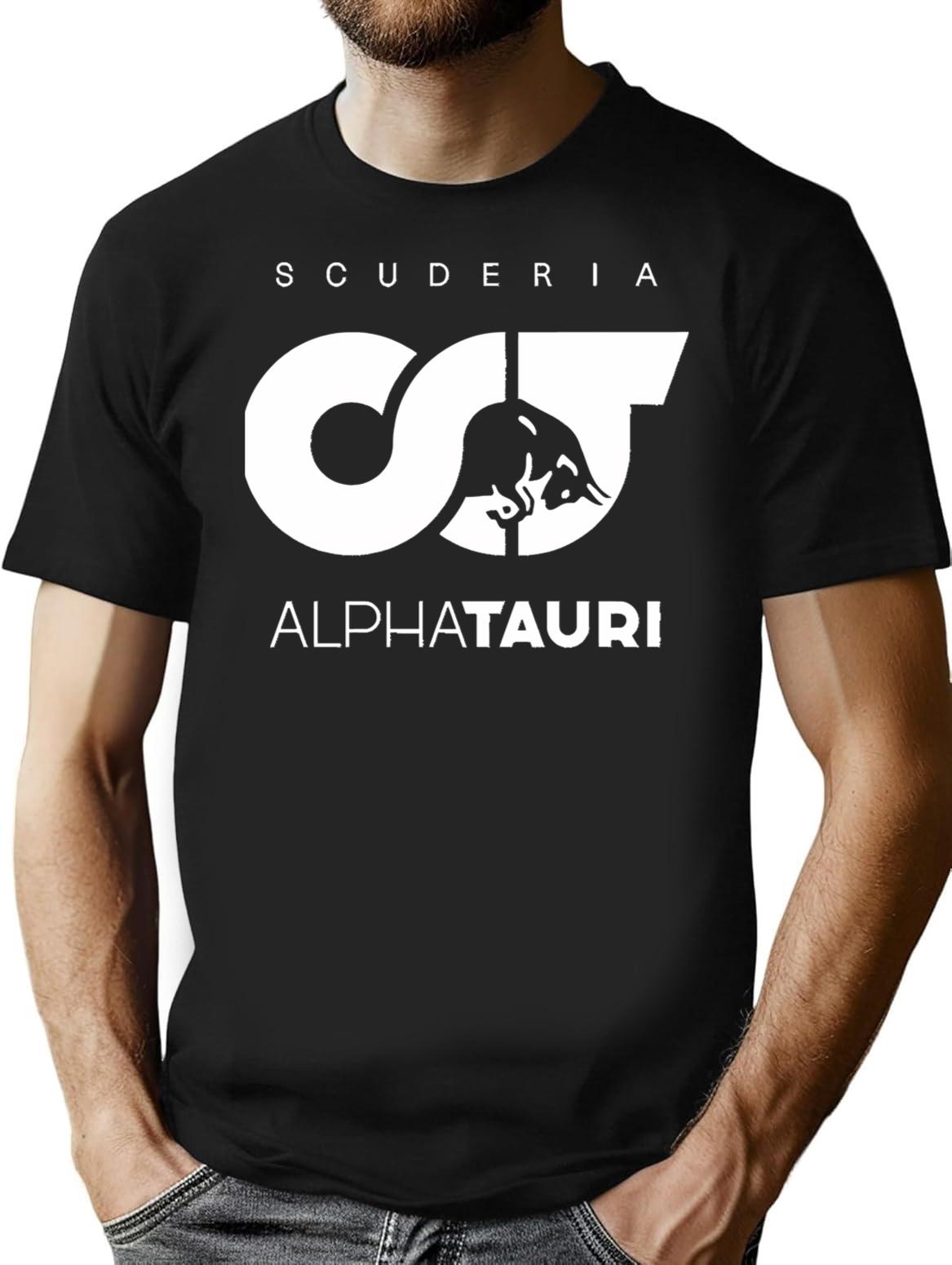 Alphatauri Logo Essential T-Shirt - Retro Graphic Tee for Men & Women - Black