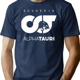 Alphatauri Logo Essential T-Shirt - Retro Graphic Tee for Men & Women - Navy