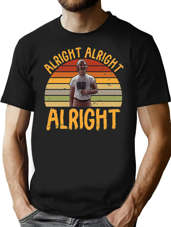 Alright Alright Alright Vintage 70s 80s 90s T-Shirt - Black
