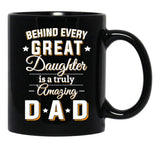 Amazing Dad Wonderful Lovely Quote Mug Black Coffee Mug - Black