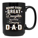 Amazing Dad Wonderful Lovely Quote Mug Black Coffee Mug - Black