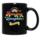 Amazing Daughter Gift Black Coffee Mug - Black