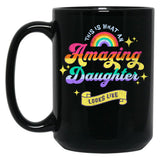 Amazing Daughter Gift Black Coffee Mug