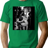 Amazing Guitarist 80s T-Shirt - Retro Graphic Tee for Men & Women - Green