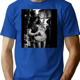 Amazing Guitarist 80s T-Shirt - Retro Graphic Tee for Men & Women - Blue