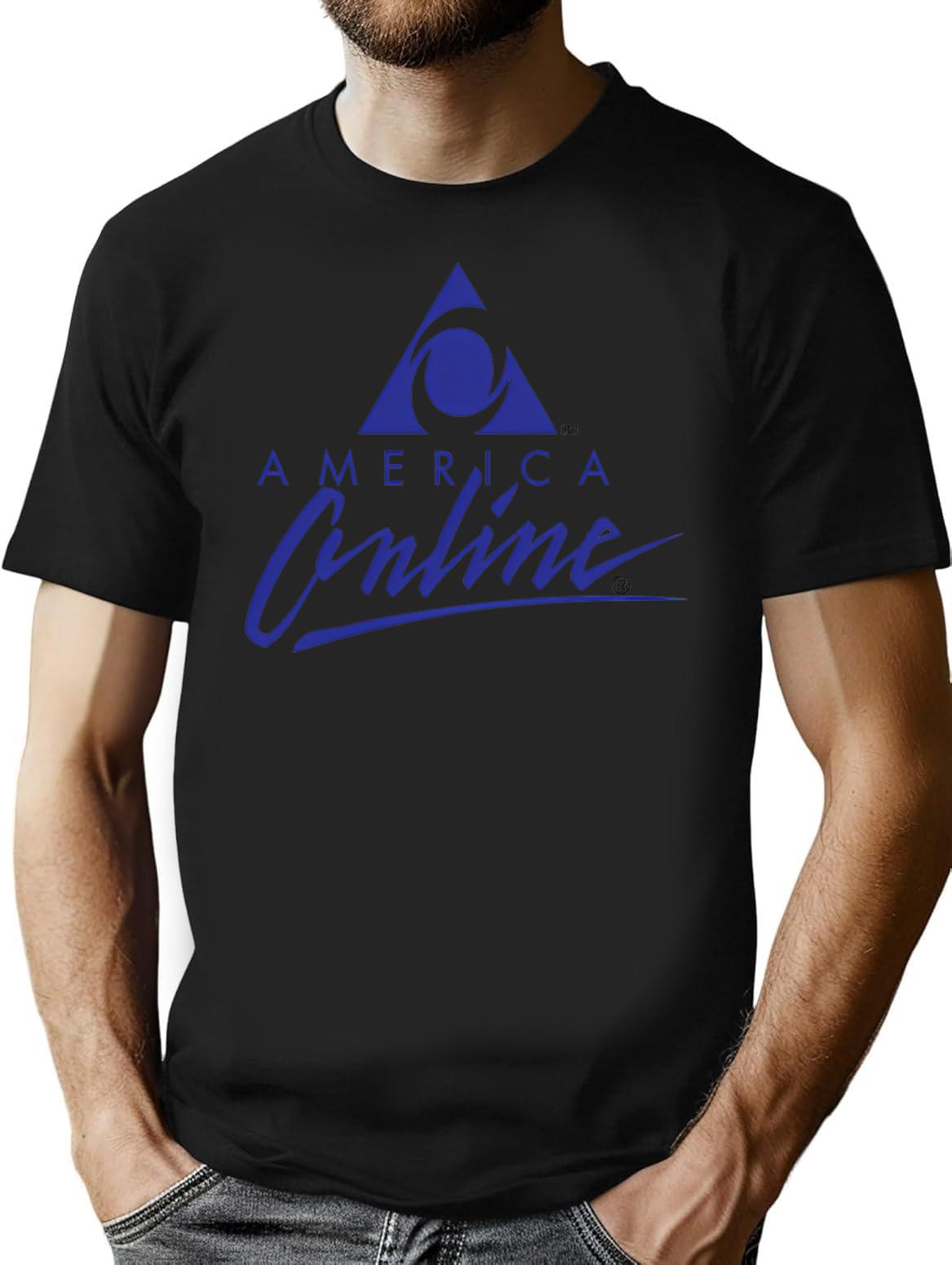 America Online Vintage Internet Messenger Aol 2001 Youve Got Mail Funny Internet Shirt - Black