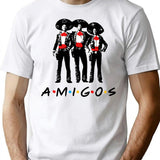 Amigos - Vintage Three Amigos T-Shirt - Retro Graphic Casual Tee - White