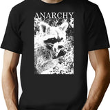Anarchy Raccoon T-Shirt - Retro Graphic Tee for Men & Women - Black