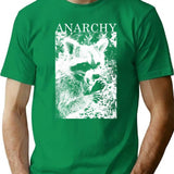 Anarchy Raccoon T-Shirt - Retro Graphic Tee for Men & Women - Green