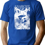 Anarchy Raccoon T-Shirt - Retro Graphic Tee for Men & Women - Blue