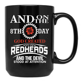 And On The 8Th Day God Created Redhead T-Shirts Black Coffee Mug, Gift Coffee Mug - Black