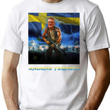 Anders Tegnell Action Hero Sweden T-Shirt - Retro Graphic Tee for Men & Women - White
