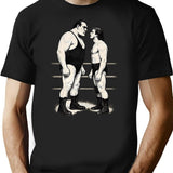 Andre Vs Hogan T-Shirt - Retro Graphic Tee for Men & Women - Black