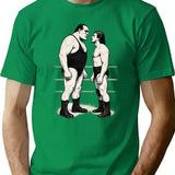 Andre Vs Hogan T-Shirt - Retro Graphic Tee for Men & Women - Green