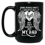 Angel Dad_Father'S Day Birthday Black Coffee Mug