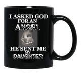 Angel Daughter Black Coffee Mug - Black