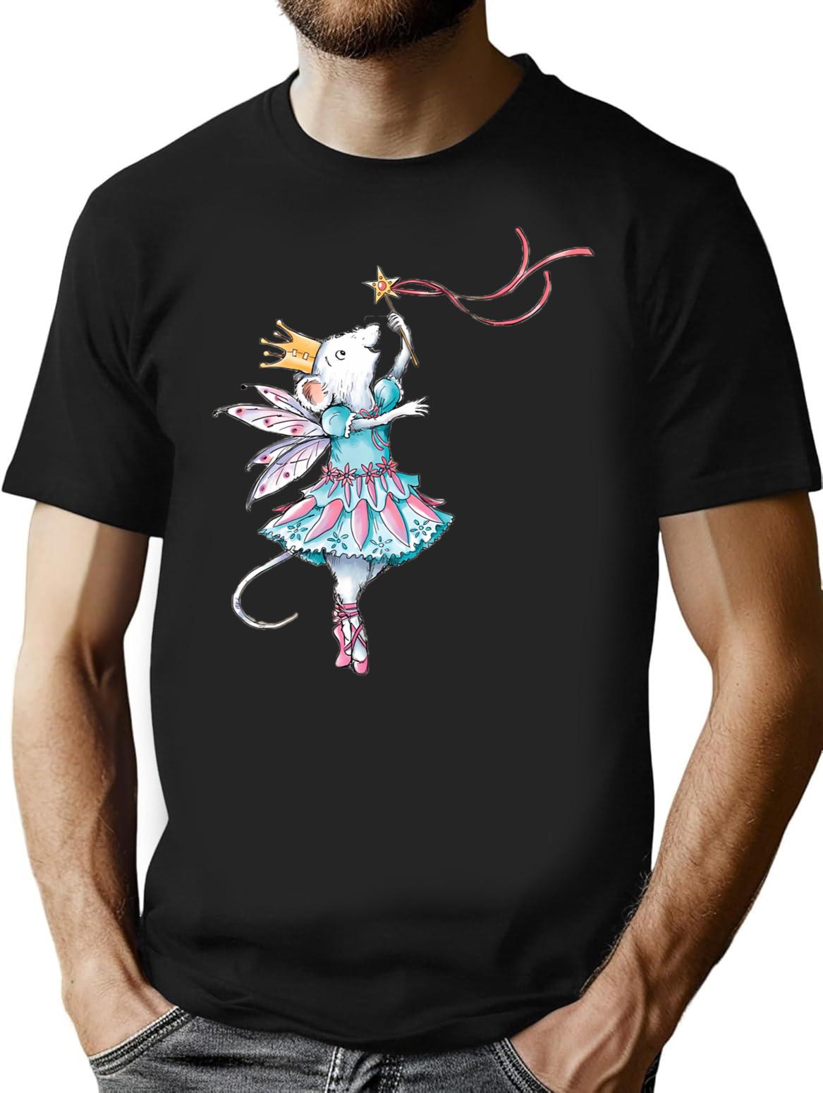 Angelina Ballerina T-Shirt - Retro Graphic Tee for Men & Women - Black